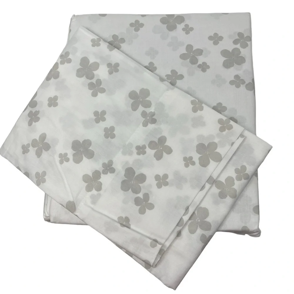 Kate Spade X-Long Twin Sheet Set Gray Floral New